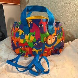 Laurel Burch Multicolor Cat Tote
